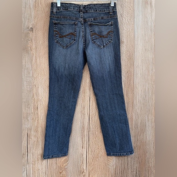 Nine West VTG America Jeans Womens Boho Mid Rise Denim Medium Wash Stretch 8/28P - Picture 2 of 12